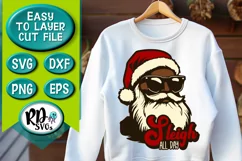 Sleigh All Day Santa - A Retro Christmas Cricut Cut File Product Image 2