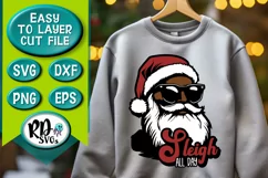 Sleigh All Day Santa - A Retro Christmas Cricut Cut File Product Image 3