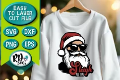 Sleigh All Day Santa - A Retro Christmas Cricut Cut File Product Image 4