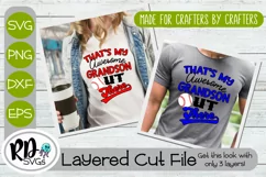That's My Grandson Baseball - A Sports Layered Cricut SVG Product Image 2