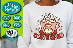 Cozy Season - A Santa Hot Cocoa Cricut Cut File Product Image 1