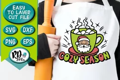 Cozy Season - A Santa Hot Cocoa Cricut Cut File Product Image 2