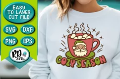 Cozy Season - A Santa Hot Cocoa Cricut Cut File Product Image 3