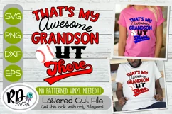 That's My Grandson Baseball - A Sports Layered Cricut SVG Product Image 1