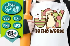 Joy to the World - Penguin Christmas Ornament Cricut SVG Product Image 4