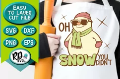 Oh Snow You Didn't - A Retro Christmas Snowman Cricut SVG Product Image 3