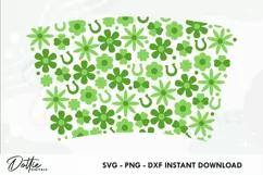 Floral St Patrick's Day No Hole Starbucks 16oz Hot Cup Wrap Product Image 2