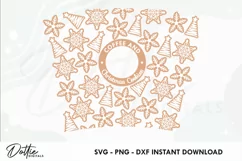 Christmas Cookies Wrap SVG | 24oz Starbucks Acrylic Tumbler Product Image 2