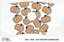 Autumn Pumpkin Wrap SVG | 24oz Starbucks Acrylic Tumbler Product Image 2