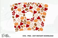 Fall Vibes Starbucks 24oz Acrylic Tumbler Cup SVG File Product Image 2