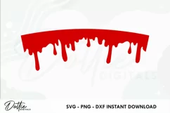 Blood Drip Wrap SVG | 24oz Starbucks Acrylic Tumbler Product Image 2