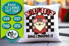 Naughty and I Gnome It - A Retro Cricut SVG Cricut Cut File Product Image 1