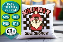 Naughty and I Gnome It - A Retro Cricut SVG Cricut Cut File Product Image 2