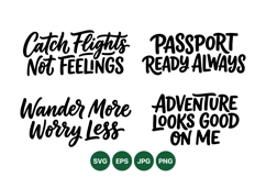 Hand Lettered Travel Quotes SVG Files for Crafts Product Image 1