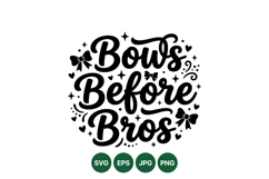 Feminine Bows Typography SVG Design For Crafts Product Image 1