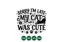 Humorous Cat Typography Design With Playful Elements Product Image 1