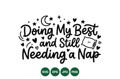 Hand Lettered Funny Nap Quote SVG Illustration Product Image 1