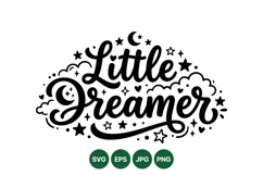 Hand Drawn Little Dreamer Typography Design Product Image 1