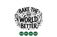 Hand Drawn Baking Quote Clipart Design Product Image 1