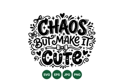 Hand Drawn Cute Chaos Typography SVG Design Product Image 1