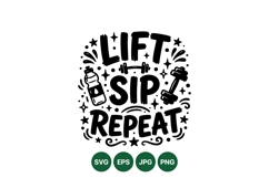 Motivational Fitness Typography Design With Dumbbells Product Image 1