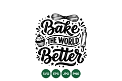 Hand Lettered Baking Quote Clipart Design Product Image 1