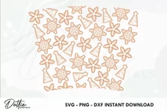 CHRISTMAS COOKIES ACRYLIC TUMBLER WRAP SVG | 24OZ CUP Product Image 2