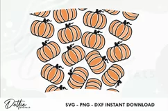 Autumn Pumpkins Wrap SVG | 24oz Full Acrylic Tumbler Product Image 2