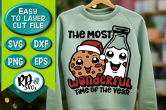 Milk and Cookies - Christmas Cricut Cut File or Sublimation Product Image 1