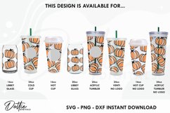 Autumnal Pumpkins Wrap SVG | 24oz Cold Cup Vector Product Image 3