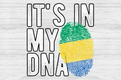 It's in my DNA Gabon Flag Fingerprint PNG Sublimation Product Image 1