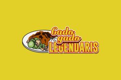 Gado-gado legendaris food logo template illustration concept Product Image 2