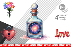 Galactic Affection Love Clipart Product Image 1