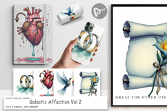 Galactic Affection Love Digital Paper Product Image 1