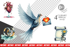 Galactic Affection Love Clipart Product Image 1
