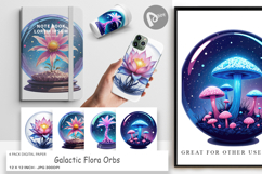 Digital Paper Galactic Flora Orbs Product Image 1