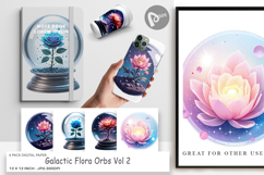 Digital Paper Galactic Flora Orbs Product Image 1