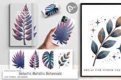 Digital Paper Metallic Botanicals Product Image 1