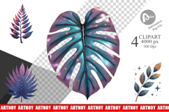 Clipart Metallic Botanicals Product Image 1