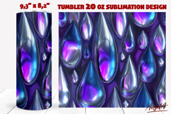 Purple 3D tumbler wrap sublimation, shiny neon tumbler Product Image 1