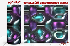 Abstract iridescent tumbler sublimation, galactic metallic Product Image 1