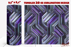 Galactic metallic iridescent tumbler sublimation, geometric Product Image 1