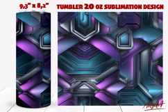 Galactic metallic tumbler sublimation, gradient geometric Product Image 1