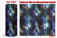 Iridescent gradient tumbler sublimation, metallic texture Product Image 1