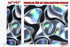 Abstract iridescent tumbler sublimation, gradient metallic Product Image 1