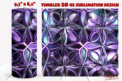Iridescent 3D purple tumbler sublimation, metallic texture Product Image 1