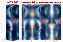 Abstract iridescent 3D tumbler wrap sublimation, holographic Product Image 1