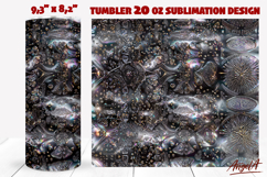 Abstract 3D tumbler wrap sublimation, iridescent texture Product Image 1