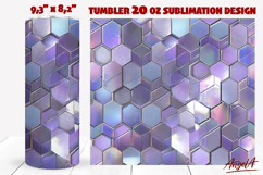 Geometric purple tumbler wrap sublimation, iridescent Product Image 1