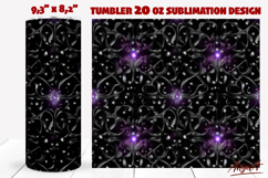 Abstract sparkle black tumbler wrap sublimation, iridescent Product Image 1